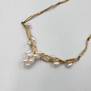 M035-507【千葉】TASAKI タサキ ネックレス パール K14 K18 重量：約15.08g レディース アクセサリーの画像4