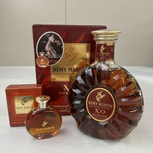 B26253(041)-142/HK7000【千葉】酒　２本まとめ　REMY MARTIN X.O EXCELLENCE COGNAC　40％700ml/REMY MARTIN EXTRA　40％50ml　各箱付き　