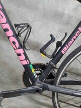 H29506(035)-857/YK23000【千葉から家財便発送または引取り】Bianchi ビアンキ ALUHYDRO VIANIRONE7 ロードバイク 55cm_画像6