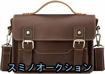 新入荷★天然本革 メンズ ショルダーバッグ 2WAY ファッション レトロ ファッション 男性用 肩掛けバッグ メンズ 牛革 斜め掛けバッグ 牛本_画像1