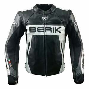 レザージャケット BERIK ベリック 牛革 BLACK 60 サイズ 5XL相当 サンプル 希少 最大サイズ