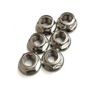 64 titanium M10 P1.25 flange lock nut 6 piece titanium alloy Ti6Al4V sprocket nut flange nut metal lock nut 