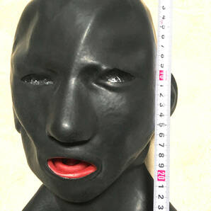 女性用 男性用 ラテックス ラバーマスク SM コスプレ チューブ ラテックスフード (頭の周りのサイズ54-57cm)の画像2