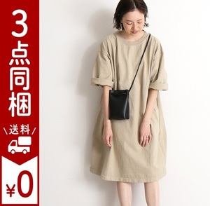 CAMBER キャンバー SLOBE IENA別注 MAX WEIGHTワンピース ゆったりしたシルエット シンプルデザイン 着回し力◎ BEIGE Free 定価11,880円