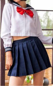 新品未使用　Lサイズ　長袖セーラー服　3点セット　コスプレ　制服　レディース　JK