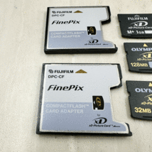 中古　XDピクチャーカード＋カードアダプター　7枚セット　OLYMPUS　FUJIFILM　1GB、256MB他　フォーマット済み_画像2