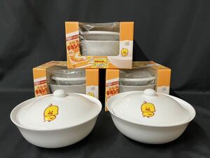 日清チキンラーメン どんぶり フタつき 5点セット 箱入りあり 長期保管品 ひよこちゃん 食器 丼 K-0308-03 