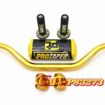 11/8 ''ハンドルバー 28 ミリメートルプロテーパーハンドルグリップ金属クランプパッド mx モトクロスヤマハ YZ125 wr wrf ttr 250_画像3