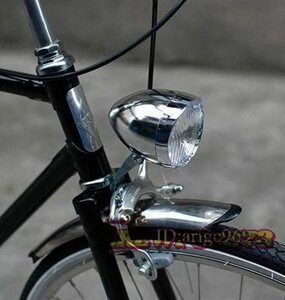 自転車 改造 カスタム ビンテージ バイシクルライト フロント レトロクルーザー クロモリ クローム LED Vintage クロスバイク