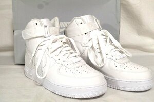 1円●未使用 箱付き●ナイキ NIKE●AIR FORCE 1 HI RETRO QS エア●エアフォース1 ハイカットスニーカー 26.5cm ホワイト 白