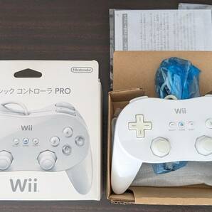 【中古】Wii クラシックコントローラ PRO shiro シロ 白 ホワイト / 任天堂 / ニンテンドー / Nintendo / Wii U / クラコン 匿名配送の画像1