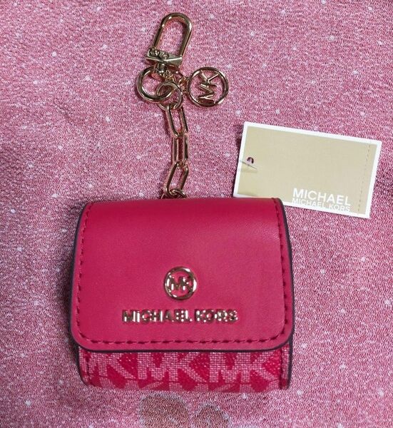 MICHAEL KORS マイケルコース エアーポッズケース 小物入れ　イヤフォン AirPodsケース　レッド