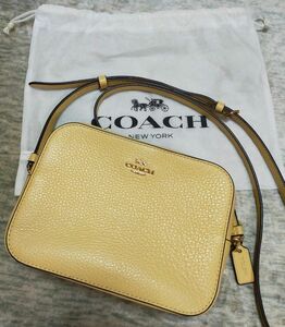 COACH コーチ ショルダーバッグ　87734 カメラバッグ　 ポシェット　ベージュ　斜めがけ