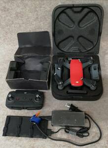 DJI ディージェイアイ ドローン Spark コントローラ GL100A Model MM1A 中古 現状品 バッテリー 充電器付 31-139