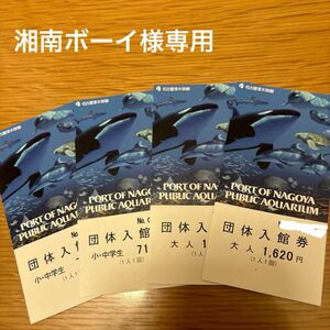 名古屋港水族館　入館券　大人2枚 小・中学生2枚