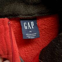 OLD GAP フリース ハーフジップ ジャケット 赤 ビンテージ ブルズアイ スナップT ミネハハ シンチラ クラシック ベビー レトロカーディガン_画像2