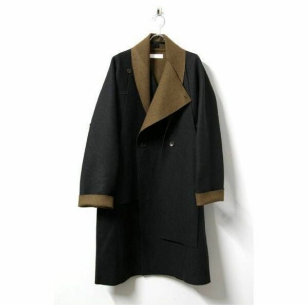 【極美品】 Cut off muffler collar coat Black