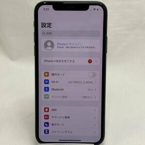 【docomo/Apple】 iPhoneX 256GB 利用制限〇 本体のみ スペースグレイ NQC12J/Aの画像3