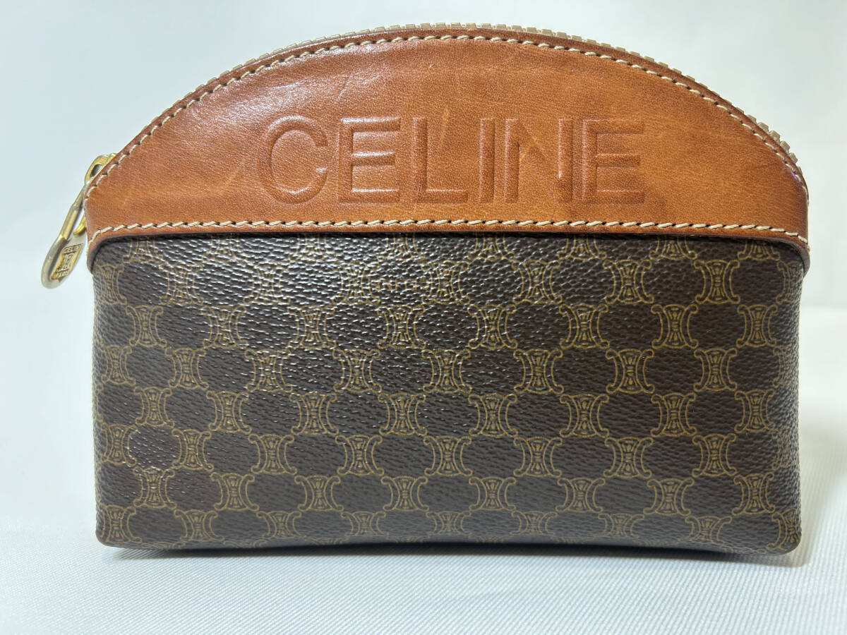 オープニング大セール】 CELINE セリーヌ マカダム柄 ポーチ ミニ