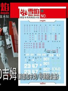 HG 1/144 ジム（ショルダー・キャノン/ミサイルポッド装備）用蛍光水転写式デカール　並行輸入品