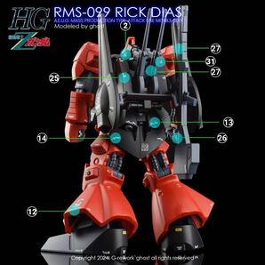 HG 1/144 リックディアス用水転写式デカール 並行輸入品 HGUCの画像5