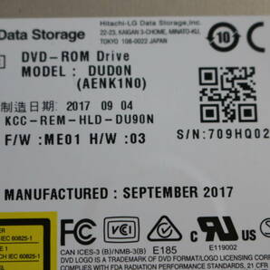 ▼送料無料▼NJ4100E ノートPC用 DVD-ROM ドライブ 日立LGデータストレージ製 9.5mm SATA DUD0N 709HQ023863の画像3