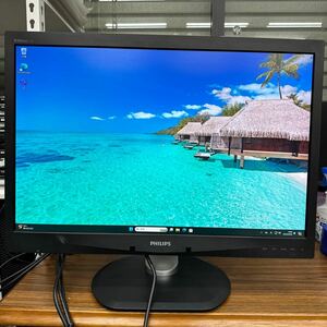 junk-27 Philips 240B4Q 24インチ液晶モニター　フルHD 画面キズ 電源ケーブル