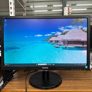 junk-34 Philips 233v5L 23インチ液晶モニター　フルHD HDMI 画面キズ小 電源ケーブル付き