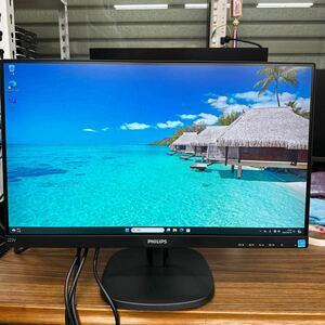 junk-38 Philips 223v7Q 22インチ液晶モニター　フルHD HDMIで検品　画面キズ小 電源ケーブル付き