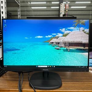 junk-43 Philips 223v7Q 22インチ液晶モニター　フルHD HDMIで検品　画面キズ 電源ケーブル付き