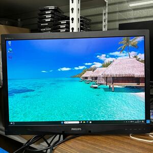 junk-44 Philips 240B4QPYEB/11 24インチ液晶モニター　フルHD DPで検品　スタンド無し 画面キズ　電源ケーブル付き