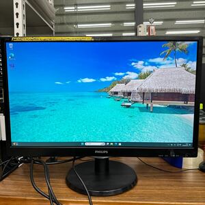 junk-71 Philips 243v5Q 24インチ液晶モニター　フルHD HDMIで検品　画面キズ小 電源ケーブル付き