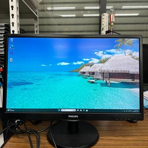 junk-12 Philips 243v5Q 24インチ液晶モニター　フルHD HDMIで検品　画面キズ小 電源ケーブル付き