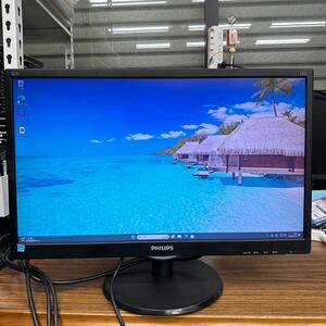 junk-33 Philips 223v5L 22インチ液晶モニター　フルHD HDMIで検品　画面キズ小 電源ケーブル付き