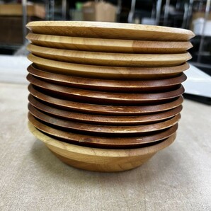 FJ0730 木皿 取り皿 ウッド 食器 木製 11枚セット まとめ売りの画像3