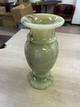 FJ0607 オニキス大理石 花瓶 置物 壺　オブジェ_画像1