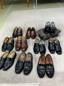 FJ0616 Burberrys バーバリー　Bally バリー　コムデギャルソン　Salvatore Ferragamo サルヴァトーレフェラガモ　靴まとめセット6 24cm