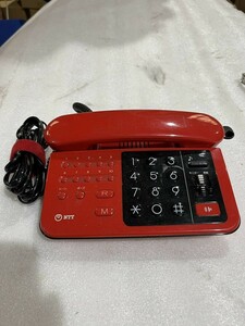FJ0630 NTT 赤 電話機 キュート 固定電話 日本電信電話 昭和レトロ 当時もの
