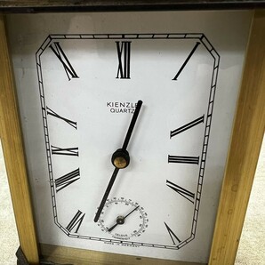FJ0720 KIENZLE キンツレー 時計 置き時計 アンティーク クオーツ quartz 2針 レトロ 動作確認済み コレクション インテリア ドイツ製の画像3