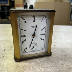 FJ0720 KIENZLE キンツレー 時計 置き時計 アンティーク クオーツ quartz 2針 レトロ 動作確認済み コレクション インテリア ドイツ製の画像1