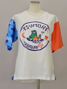 ツモリチサト TSUMORICHISATO Tシャツ/カットソー TREASURE ISLAND PRINT T-SHIRT 2 白 レディース j_p ad2023 F-S4329