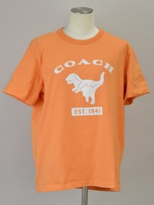 コーチ COACH レキシ― スクール Tシャツ/カットソー 恐竜 半袖 Mサイズ CA068 オレンジ レディース su_p e_u F-S4433