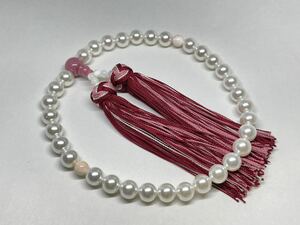 全宗派共通 片手念珠 パール 女性用数珠 