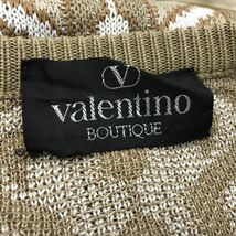 F2446-D◆old◆ VALENTINO ヴァレンティノ 長袖セーター コットンニット 大きめ ゆったり ◆ sizeL ベージュ系 総柄 綿100 メンズ 古着_画像7