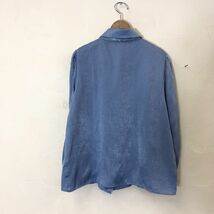 F2229-K◆ZARA ザラ 長袖ビジューブラウス◆sizeM ブルー リボン 光沢 薄手 とろみ感 キレイめ レディース パール 華やか パフスリーブ_画像4