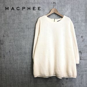 M88-O-N◆良品◆ MACPHEE マカフィー ニットセーター フレア トップス◆size1 ウール ホワイト 白