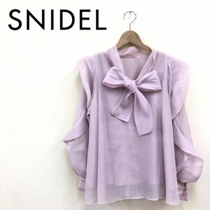 F2566-R◆SNIDEL スナイデル ドレープデザインシアートップス◆サイズFREE レディース 婦人 トップス 透け感 ピンク オーガンジー ドレス