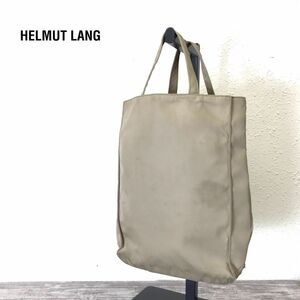 F2527-N◆old◆ 本人期 HELMUT LANG ヘルムートラング ミニトートバッグ ハンドバッグ ◆ ベージュ 化繊系 ユニセックス アーカイブ