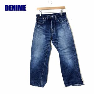 F2476-N◆ DENIME ドゥニーム デニムパンツ ジーンズ vintage加工 赤耳 ボタンフライ ボトムス ◆ インディゴ コットン メンズ