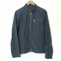 M747-F◆ BURBERRY BLUE LABEL バーバリーブルーレーベル スイングトップ ジャケット ジップアップブルゾン ◆ sizeM コットン 古着_画像2